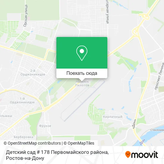 Карта Детский сад # 178 Первомайского района