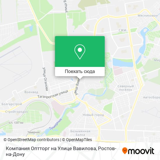 Карта Компания Оптторг на Улице Вавилова