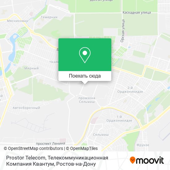 Карта Prostor Telecom, Телекоммуникационная Компания Квантум