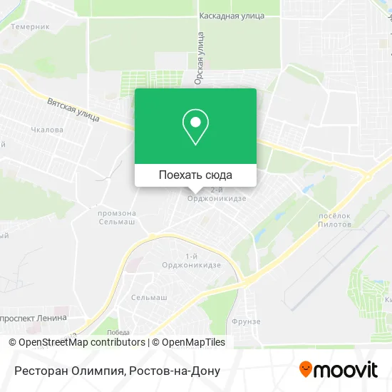 Карта Ресторан Олимпия