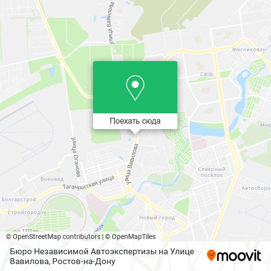 Карта Бюро Независимой Автоэкспертизы на Улице Вавилова