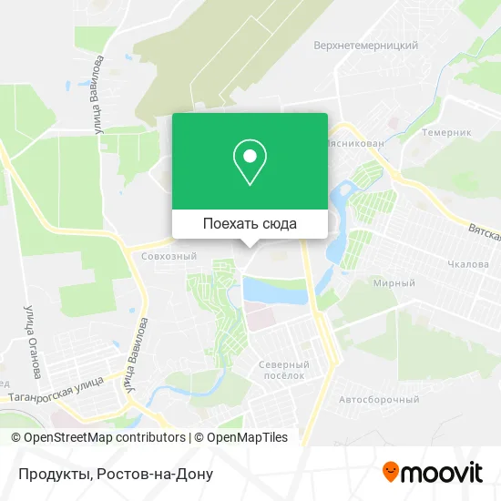 Карта Продукты