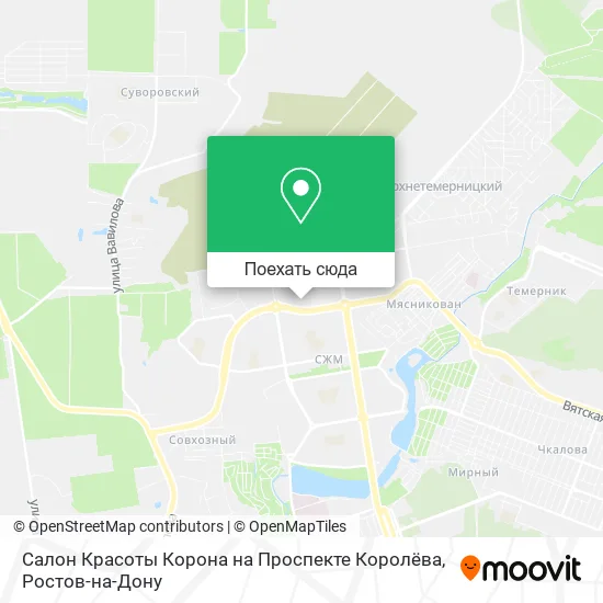 Карта Салон Красоты Корона на Проспекте Королёва