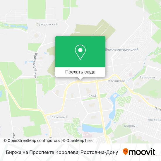 Карта Биржа на Проспекте Королёва