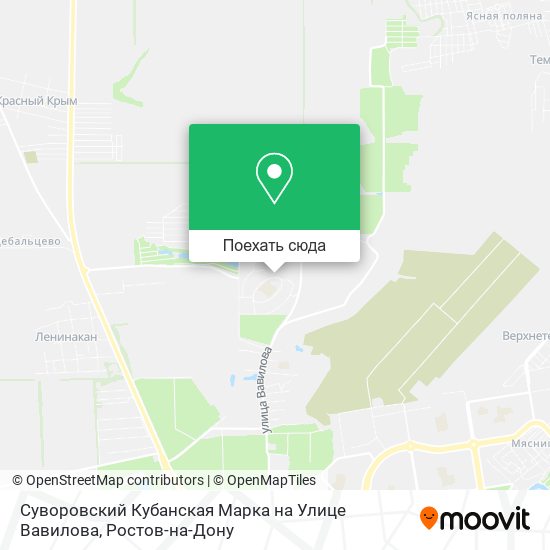 Карта Суворовский Кубанская Марка на Улице Вавилова
