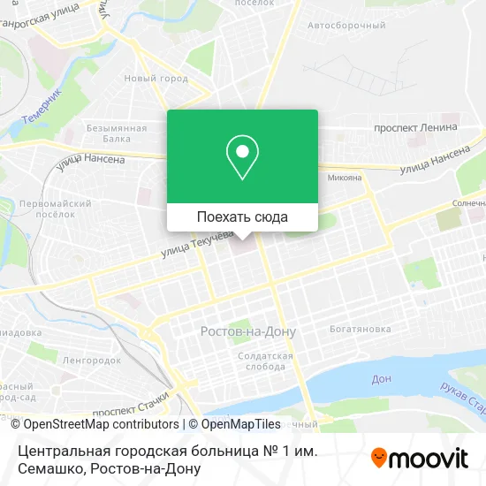 Карта Центральная городская больница № 1 им. Семашко
