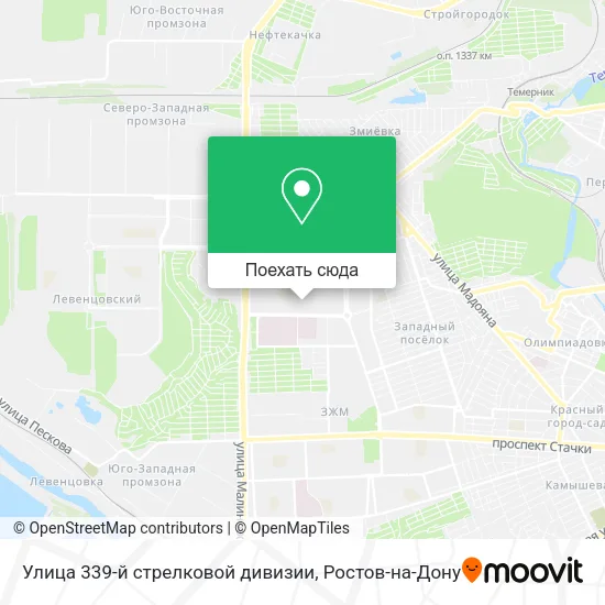 Карта Улица 339-й стрелковой дивизии