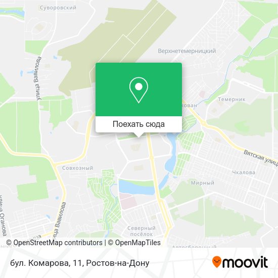 Карта бул. Комарова, 11