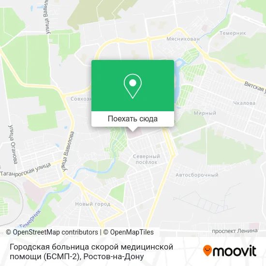 Карта Городская больница скорой медицинской помощи (БСМП-2)