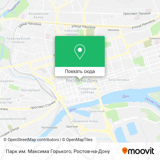 Карта Парк им. Максима Горького