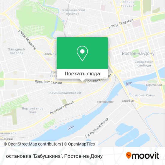 Карта остановка "Бабушкина"