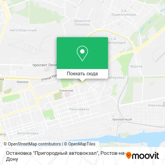 Карта Остановка "Пригородный автовокзал"