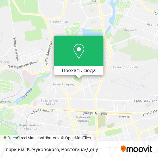 Карта парк им. К. Чуковского