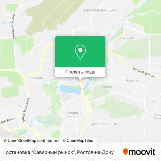 Карта остановка "Северный рынок"