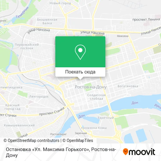 Карта Остановка «Ул. Максима Горького»