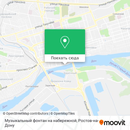 Карта Музыкальный фонтан на набережной