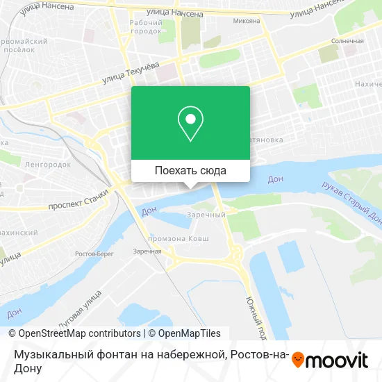 Карта Музыкальный фонтан на набережной
