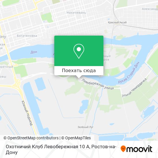 Карта Охотничий Клуб Левобережная 10 А