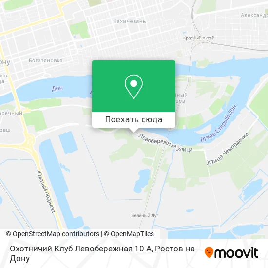 Карта Охотничий Клуб Левобережная 10 А