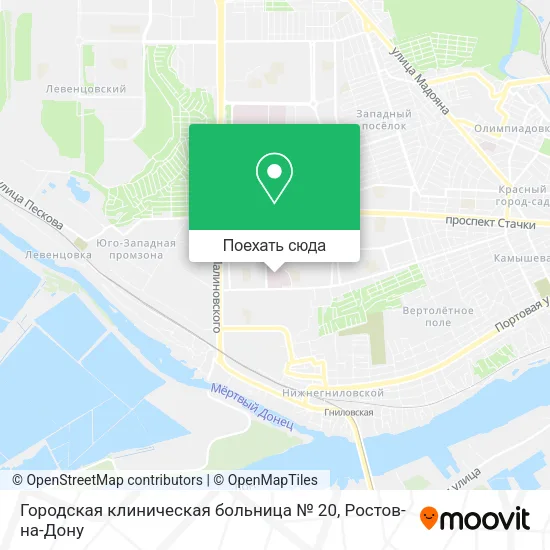 Карта Городская клиническая больница № 20