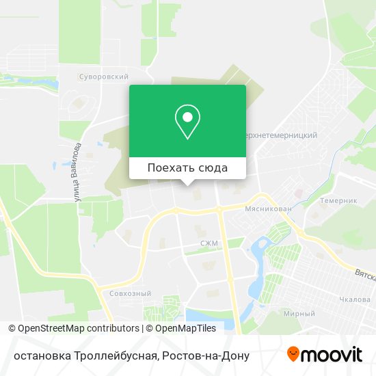 Карта остановка Троллейбусная
