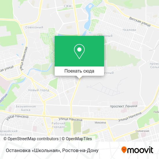 Карта Остановка «Школьная»