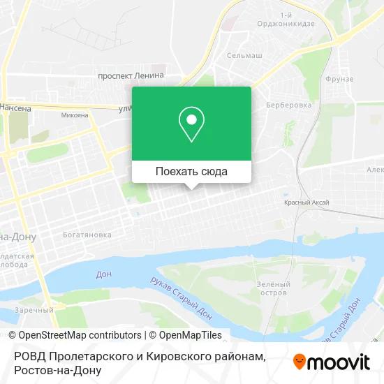 Карта РОВД Пролетарского и Кировского районам