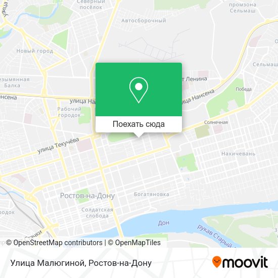 Карта Улица Малюгиной