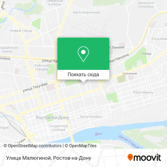 Карта Улица Малюгиной