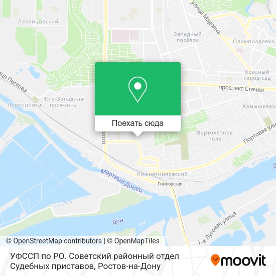 Карта УФССП по РО. Советский районный отдел Судебных приставов