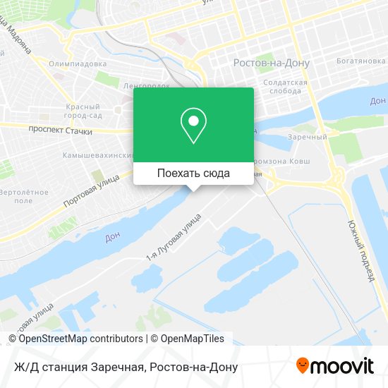Карта Ж/Д станция Заречная