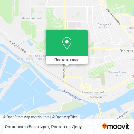 Карта Остановка «Богатырь»