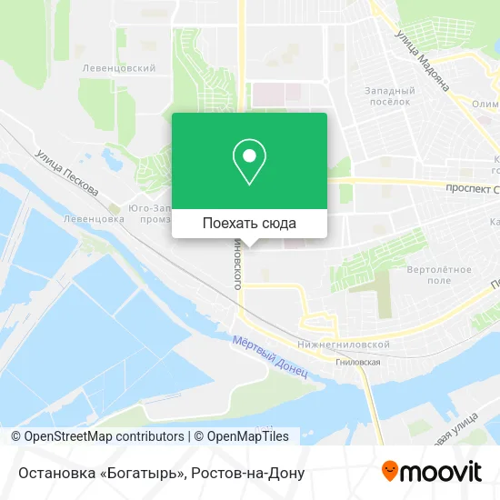 Карта Остановка «Богатырь»