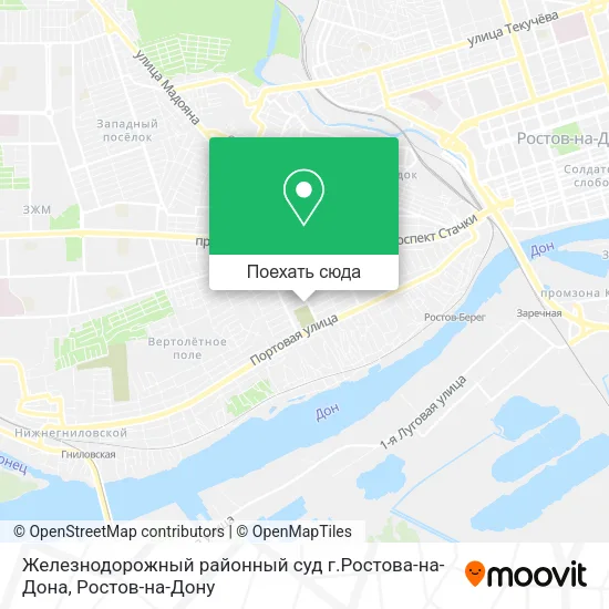 Карта Железнодорожный районный суд г.Ростова-на-Дона