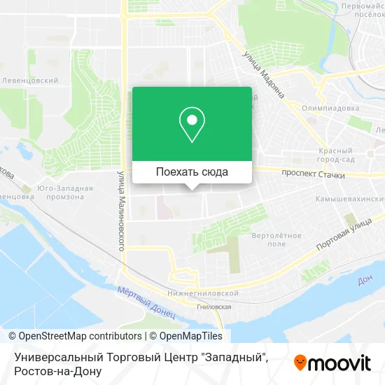 Карта Универсальный Торговый Центр "Западный"