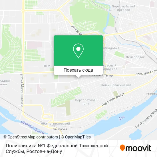 Карта Поликлиника №1 Федеральной Таможенной Службы