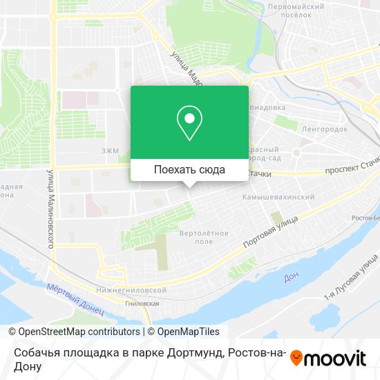 Карта Собачья площадка в парке Дортмунд