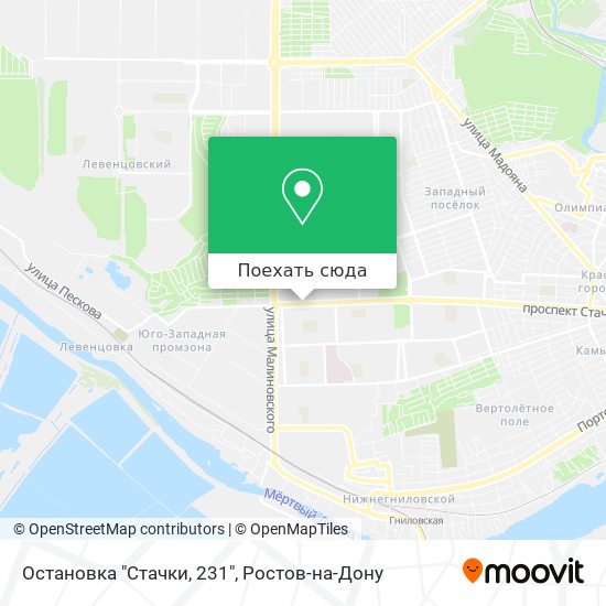 Карта Остановка "Стачки, 231"