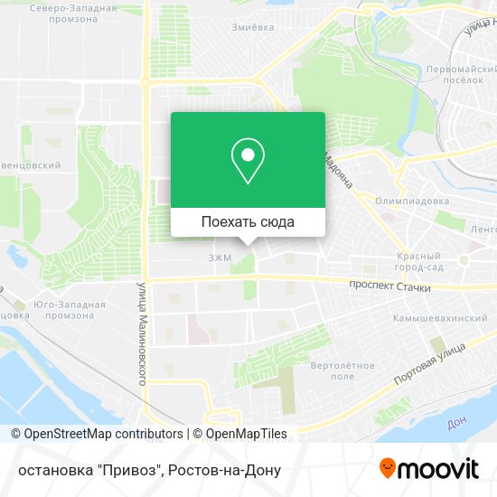 Карта остановка "Привоз"