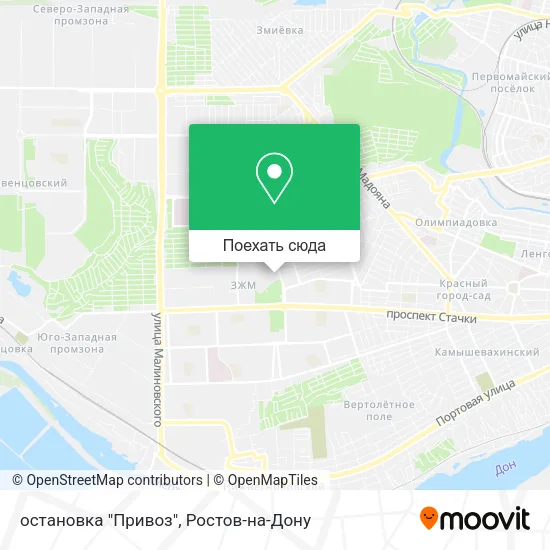 Карта остановка "Привоз"