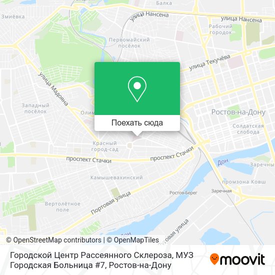Карта Городской Центр Рассеянного Склероза, МУЗ Городская Больница #7