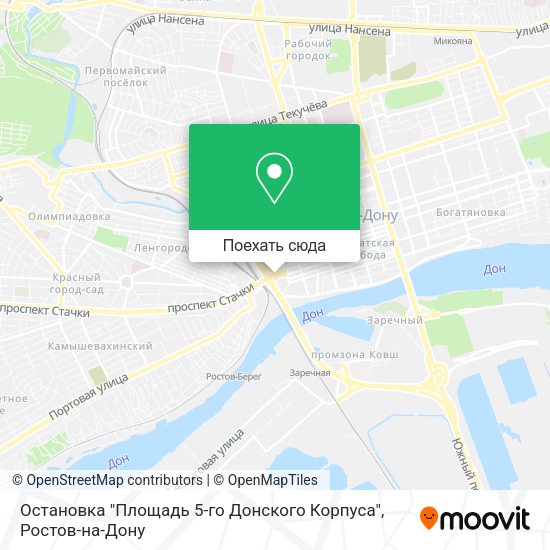 Карта Остановка "Площадь 5-го Донского Корпуса"