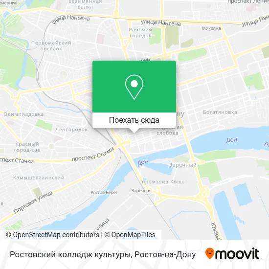 Карта Ростовский колледж культуры