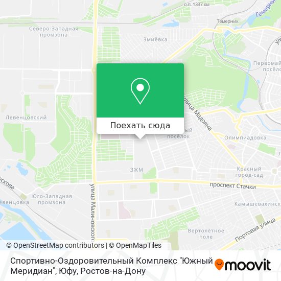 Карта Спортивно-Оздоровительный Комплекс "Южный Меридиан", Юфу