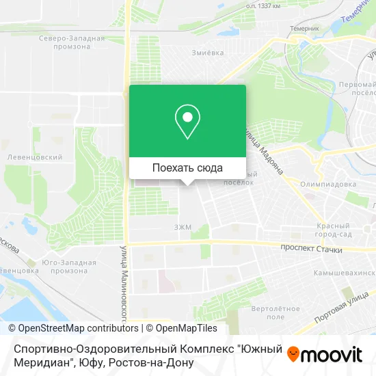 Карта Спортивно-Оздоровительный Комплекс "Южный Меридиан", Юфу