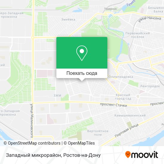 Карта Западный микрорайон