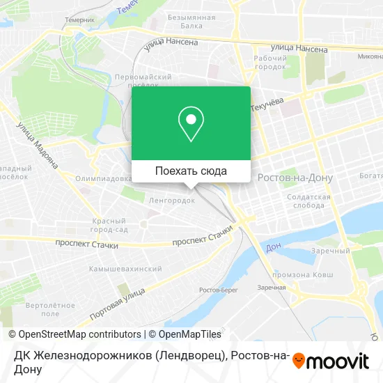 Карта ДК Железнодорожников (Лендворец)