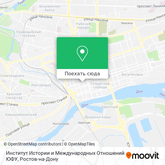 Карта Институт Истории и Международных Отношений ЮФУ