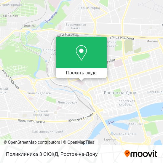 Карта Поликлиника 3 СКЖД