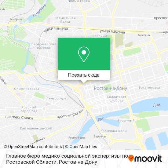 Карта Главное бюро медико-социальной экспертизы по Ростовской Области